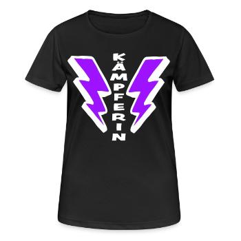 Cadeau spécial pour les filles : FIGHTER - T-shirt respirant Femme - noir - Devant - AI Model Female 172 light (172cm)