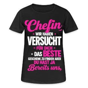 Patron que nous avons essayé de trouver - T-shirt respirant Femme - noir - Devant - AI Model Female 172 light (172cm)