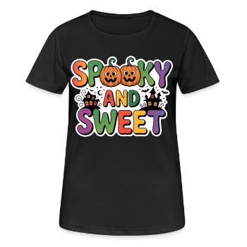 Halloween effrayant et doux - T-shirt respirant Femme - noir - Devant - AI Model Female 172 light (172cm)