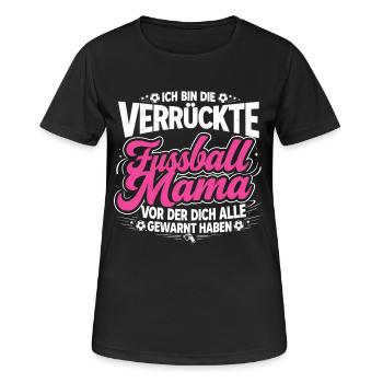 Crazy Soccer Mom Funny Soccer Saying - Women's Breathable T-Shirt - black - Front - AI Model Female 172 light (172cm)