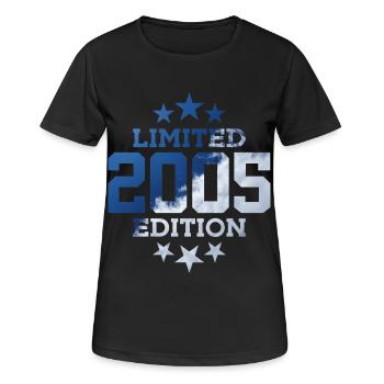 ÉDITION LIMITÉE 21E ANNIVERSAIRE 2005 - T-shirt respirant Femme - noir - Devant - AI Model Female 172 light (172cm)