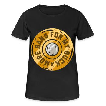 Clay pigeon shooting Target shooting - Women's Breathable T-Shirt - black - Front - AI Model Female 172 light (172cm)