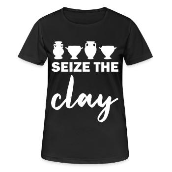Silhouette du trophée Seize The Day - T-shirt respirant Femme - noir - Devant - AI Model Female 172 light (172cm)