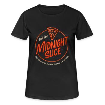 Midnight Slice - Frauen T-Shirt atmungsaktiv - Schwarz - Vorne - AI Model Female 172 light (172cm)
