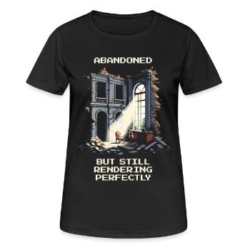 Verlassen, aber perfekt gerendert | Urban Vibes - Frauen T-Shirt atmungsaktiv - Schwarz - Vorne - AI Model Female 172 light (172cm)