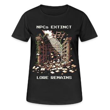 Les PNJ disparus, l’histoire reste | Post-apocalyptique - T-shirt respirant Femme - noir - Devant - AI Model Female 172 light (172cm)