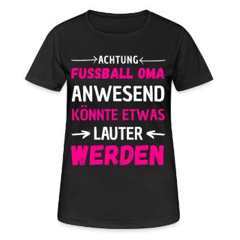 Méfiez-vous de ma grand-mère qui joue au football, mettez-vous en avant - T-shirt respirant Femme - noir - Devant - AI Model Female 172 light (172cm)