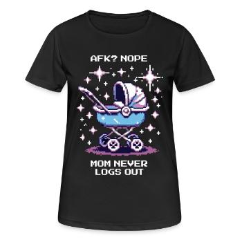 L’AFK ? Maman ne se déconnecte jamais | Gamer Maman, Parents - T-shirt respirant Femme - noir - Devant - AI Model Female 172 light (172cm)