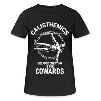 Calisthenics Fitness Gym Training Workout - Frauen T-Shirt atmungsaktiv - Schwarz - Vorne - AI Model Female 172 light (172cm)