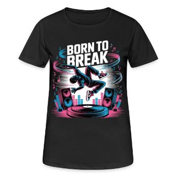 Streetdance Beat – Urban DJ Musik Design - Frauen T-Shirt atmungsaktiv - Schwarz - Vorne - AI Model Female 172 light (172cm)