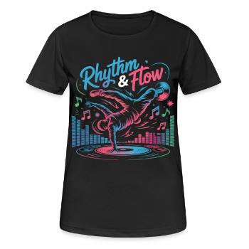 Streetdance Beat – Urban DJ Music Design - T-shirt respirant Femme - noir - Devant - AI Model Female 172 light (172cm)