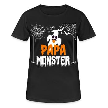 Funny Daddy Monster Halloween Outfit with Ghost - Women's Breathable T-Shirt - black - Front - AI Model Female 172 light (172cm)