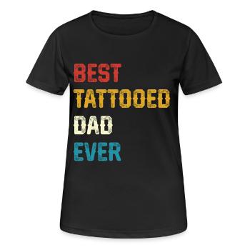 Meilleur papa tatoué de tous les temps - T-shirt respirant Femme - noir - Devant - AI Model Female 172 light (172cm)