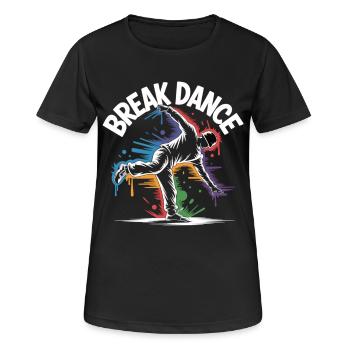 Streetdance Beat – Urban DJ Musik Design - Frauen T-Shirt atmungsaktiv - Schwarz - Vorne - AI Model Female 172 light (172cm)