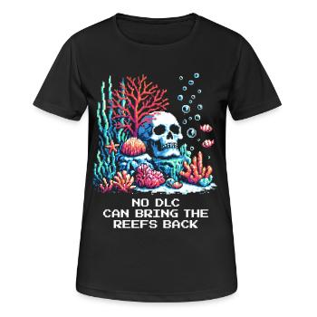 Kein DLC bringt Riffe zurück | Korallenriff - Frauen T-Shirt atmungsaktiv - Schwarz - Vorne - AI Model Female 172 light (172cm)