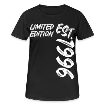 Limited Edition Est. 1996 - Frauen T-Shirt atmungsaktiv - Schwarz - Vorne - AI Model Female 172 light (172cm)