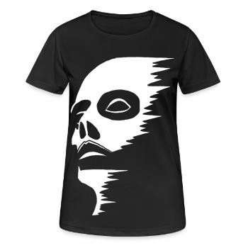 Visage fantomatique - T-shirt respirant Femme - noir - Devant - AI Model Female 172 light (172cm)