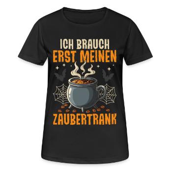 J’ai besoin de ma potion magique en premier - T-shirt respirant Femme - noir - Devant - AI Model Female 172 light (172cm)