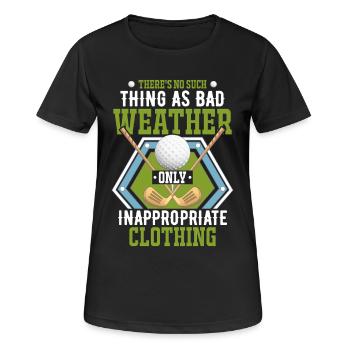 Golf - Frauen T-Shirt atmungsaktiv - Schwarz - Vorne - AI Model Female 172 light (172cm)