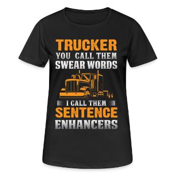 Lkw Fahrer - Frauen T-Shirt atmungsaktiv - Schwarz - Vorne - AI Model Female 172 light (172cm)