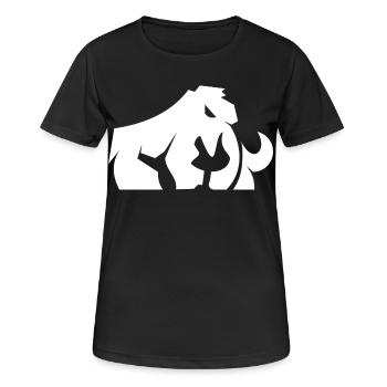 Modernes Mammut – Stylisches Eiszeit-Design - Frauen T-Shirt atmungsaktiv - Schwarz - Vorne - AI Model Female 172 light (172cm)
