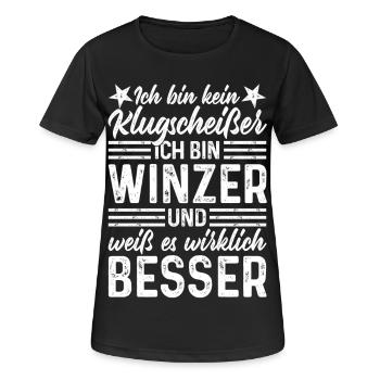 Winemaker - Not a smart-ass winemaker Funny Wine - Women's Breathable T-Shirt - black - Front - AI Model Female 172 light (172cm)