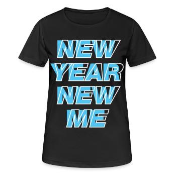 Neujahr Neues Ich - Frauen T-Shirt atmungsaktiv - Schwarz - Vorne - AI Model Female 172 light (172cm)