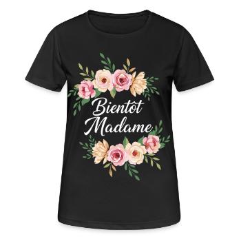 Madame Mariage EVJF Future Mariée - T-shirt respirant Femme - noir - Devant - AI Model Female 172 light (172cm)