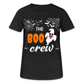 The Boo Crew Funny Halloween Ghost Costume Top - Women's Breathable T-Shirt - black - Front - AI Model Female 172 light (172cm)