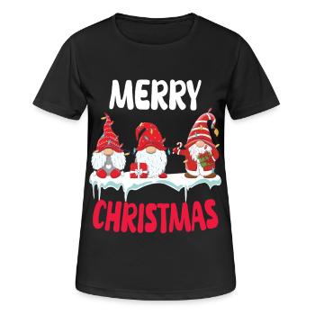 Troupe de Noël Gnome - T-shirt respirant Femme - noir - Devant - AI Model Female 172 light (172cm)