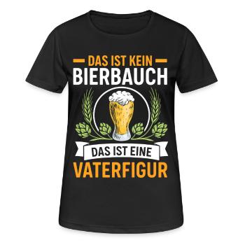 Bald Papa DAS IST KEIN BIERBAUCH DAS IST EINE - Frauen T-Shirt atmungsaktiv - Schwarz - Vorne - AI Model Female 172 light (172cm)