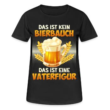 Bald Papa KEIN BIERBAUCH ABER VATERFIGUR - Frauen T-Shirt atmungsaktiv - Schwarz - Vorne - AI Model Female 172 light (172cm)