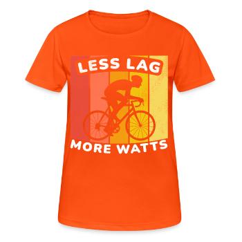 Lustiger Radsportingenieur, STEM Radfahren Hobby Shirt - Frauen T-Shirt atmungsaktiv - Neonorange - Vorne - AI Model Female 172 dark (172cm)