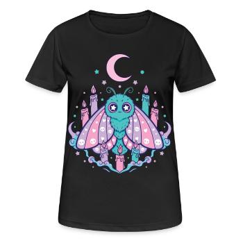 Papillon De Nuit Gothique Kawaii Pastel - T-shirt respirant Femme - noir - Devant - AI Model Female 172 light (172cm)