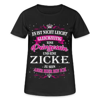 Lustiges Zicken Design - Frauen T-Shirt atmungsaktiv - Schwarz - Vorne - AI Model Female 172 light (172cm)