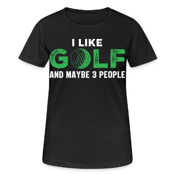 golfe - T-shirt respirant Femme - noir - Devant - AI Model Female 172 light (172cm)