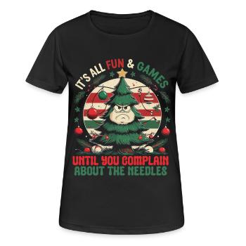 Weihnachtsbaum Züchter - Frauen T-Shirt atmungsaktiv - Schwarz - Vorne - AI Model Female 172 light (172cm)