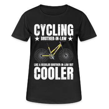 Cyclisme Beau-frère Cycliste Cycliste Frère - T-shirt respirant Femme - noir - Devant - AI Model Female 172 light (172cm)