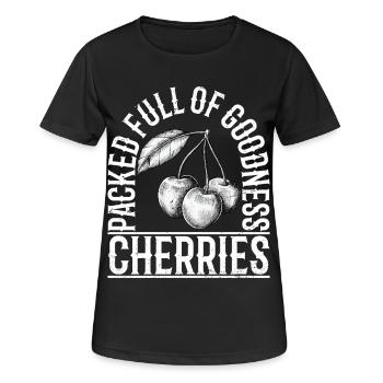 Rempli de cerises de qualité - T-shirt respirant Femme - noir - Devant - AI Model Female 172 light (172cm)