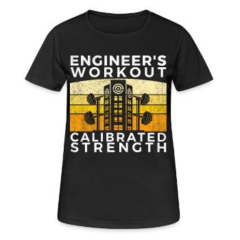 T-shirt Entraînement de l’ingénieur, force calibrée - T-shirt respirant Femme - noir - Devant - AI Model Female 172 light (172cm)