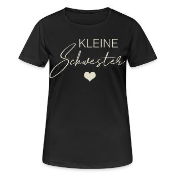 Kleine Schwester - Frauen T-Shirt atmungsaktiv - Schwarz - Vorne - AI Model Female 172 light (172cm)