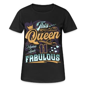 11th Birthday Queen - Women's Breathable T-Shirt - black - Front - AI Model Female 172 light (172cm)