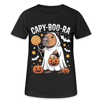 Costume d’Halloween Capybara Capy-Boo-Ra - T-shirt respirant Femme - noir - Devant - AI Model Female 172 light (172cm)