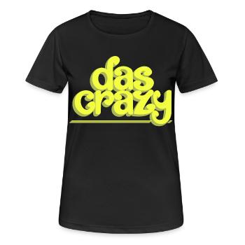 Das crazy - Frauen T-Shirt atmungsaktiv - Schwarz - Vorne - AI Model Female 172 light (172cm)