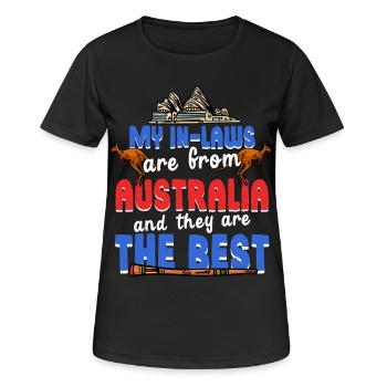 Australische Schwiegermutter - Frauen T-Shirt atmungsaktiv - Schwarz - Vorne - AI Model Female 172 light (172cm)