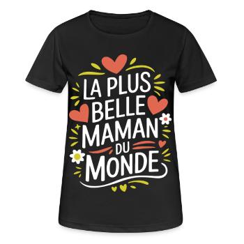 The Most Beautiful Mom in the World - Women's Breathable T-Shirt - black - Front - AI Model Female 172 light (172cm)