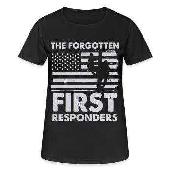 Vergessene Ersthelfer Flagge - Frauen T-Shirt atmungsaktiv - Schwarz - Vorne - AI Model Female 172 light (172cm)