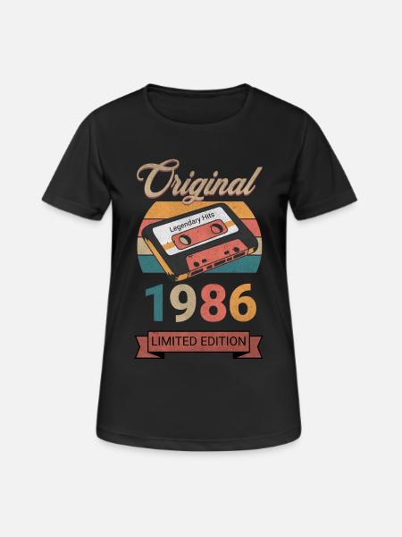 Original 1986 Limited Edition Geburtstag Geschenk - Frauen T-Shirt atmungsaktiv - Schwarz