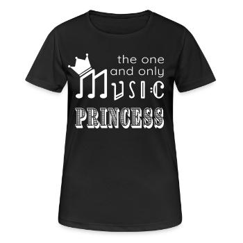 Music Princess - Geschenk Musikliebe Mädchen - Frauen T-Shirt atmungsaktiv - Schwarz - Vorne - AI Model Female 172 light (172cm)