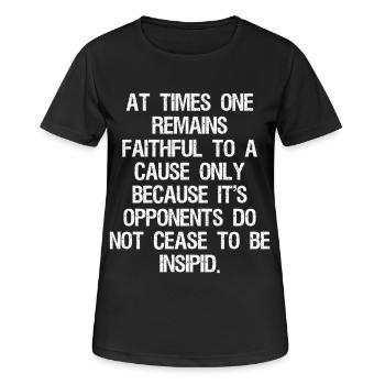 Parfois, on reste fidèle à une seule cause - T-shirt respirant Femme - noir - Devant - AI Model Female 172 light (172cm)